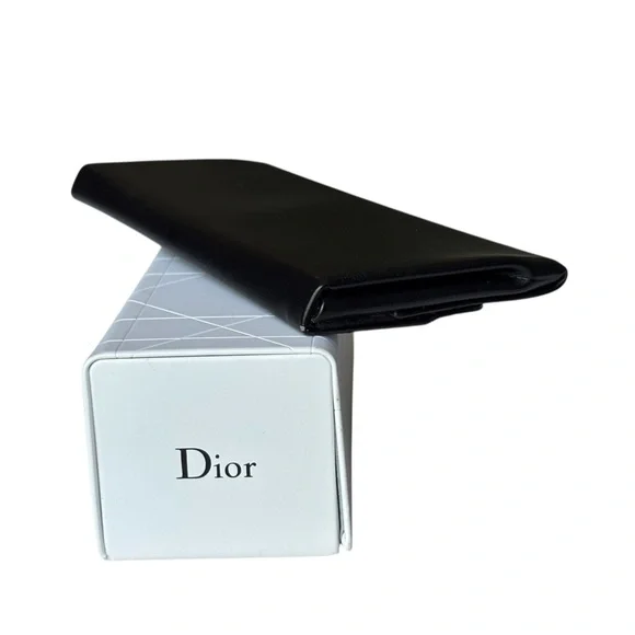 Christian Dior lot of two eyewear cases w/ magnetic fold over closures Dior logo